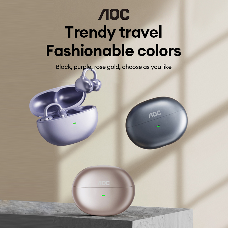 Wired Earphone Mic - AOC ACD2544 무선 블루투스 이어클립 이어버드