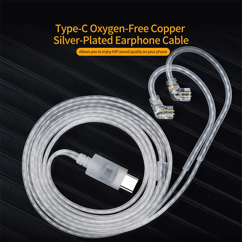 Wired Earphone Mic - KZ 이어폰 케이블 OFC 은도금 업그레이드