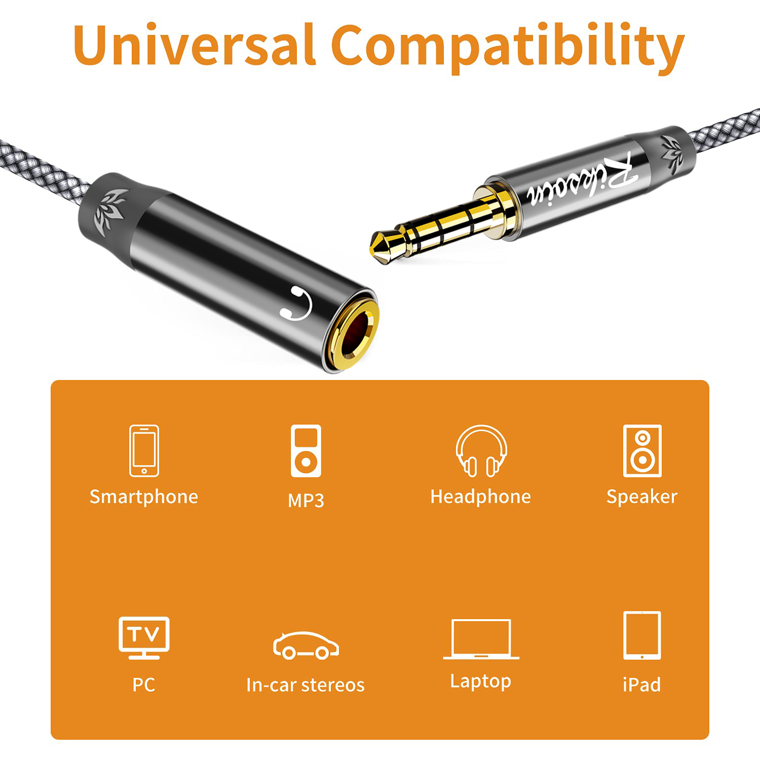 Riksoin 3.5mm 헤드폰 연장 케이블, 남성-여 - Cable Extension 3.5 리뷰 및 가격