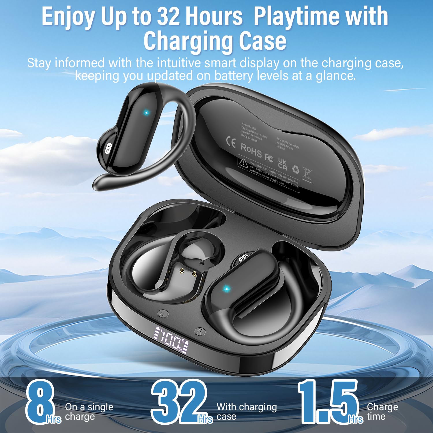 2026 오픈형 이어버드 블루투스 5.4 무선 헤드폰  - Sports Earphone Hook 리뷰 및 가격