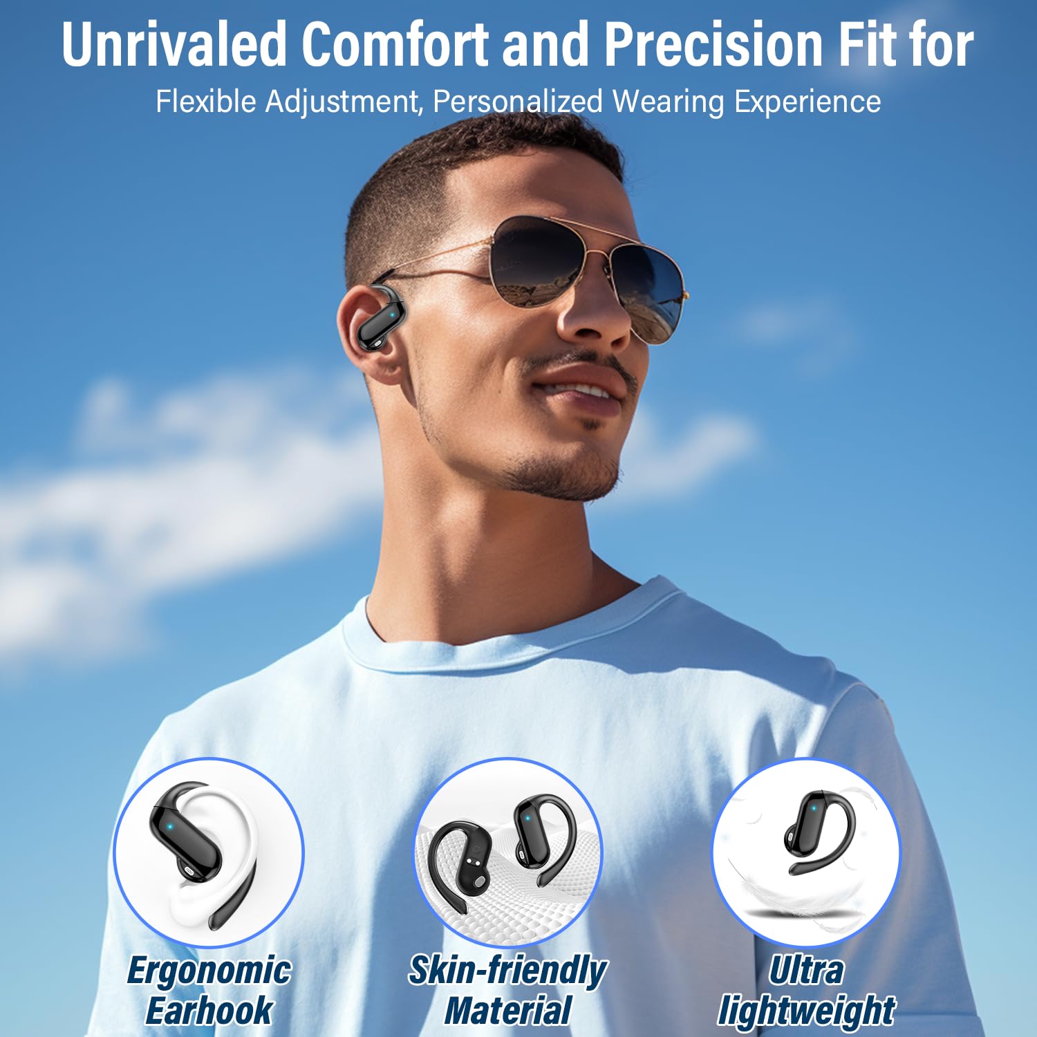 2026 오픈형 이어버드 블루투스 5.4 무선 헤드폰  - Sports Earphone Hook 리뷰 및 가격