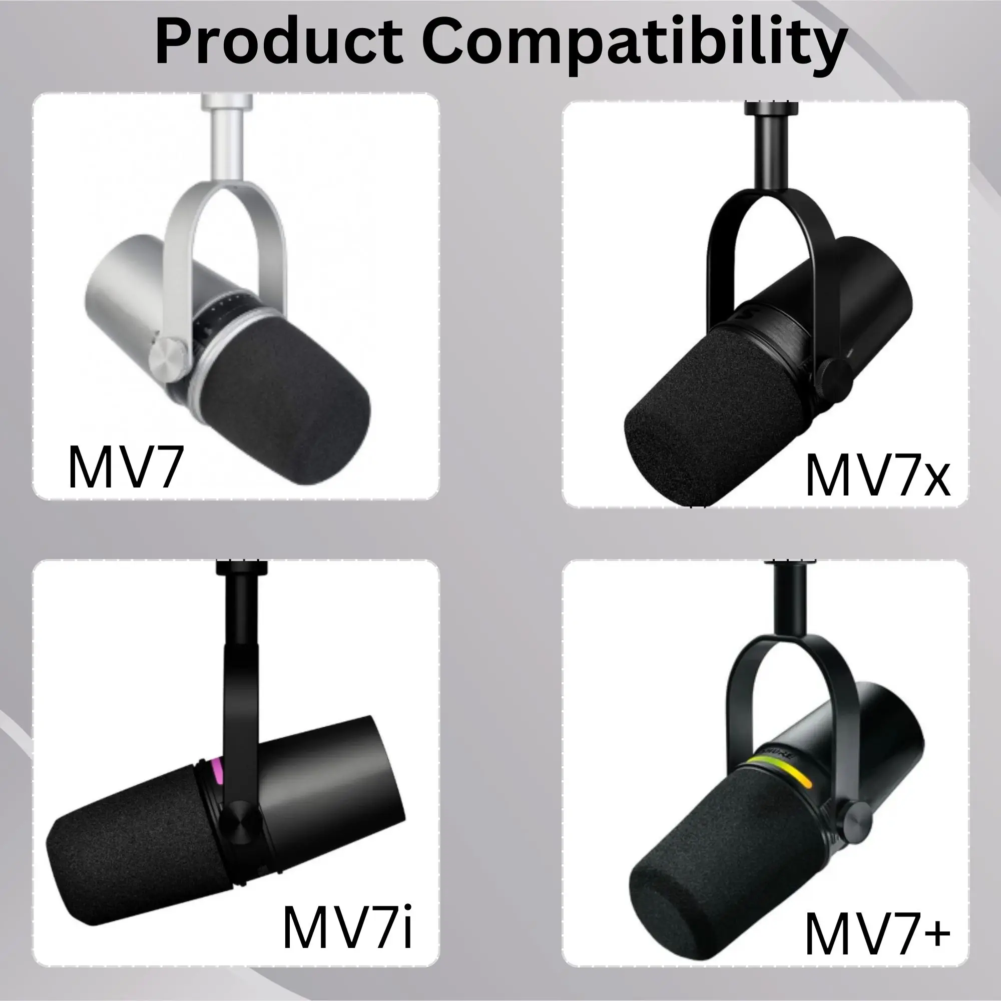 슈어 MV7, MV7X, MV7i, MV7+ 마이크 붐 - Shure Mic Sm7B 리뷰 및 가격